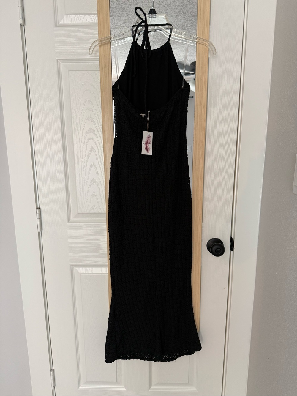 Jessica Simpson Black Halter Maxi Dress